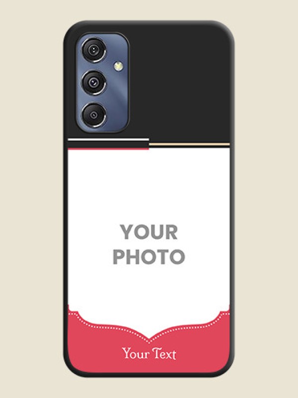 Custom Classic Plain Design with Name - Photo on Space Black Soft Matte Phone Cover - Galaxy F34 5G - alternate view