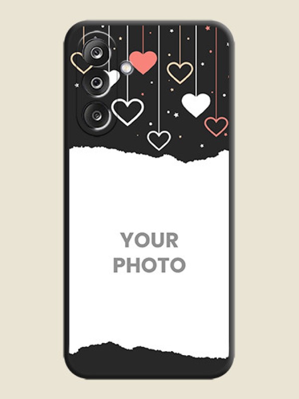 Custom Love Hangings with Splash Wave Picture On Space Black Custom Soft Matte Mobile Back Cover - Samsung Galaxy F36 5G - alternate view