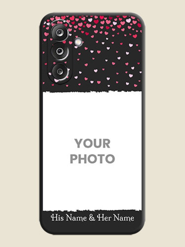 Custom Fall in Love with Your Partner on Photo On Space Black Custom Soft Matte Mobile Back Cover - Samsung Galaxy F36 5G - alternate view