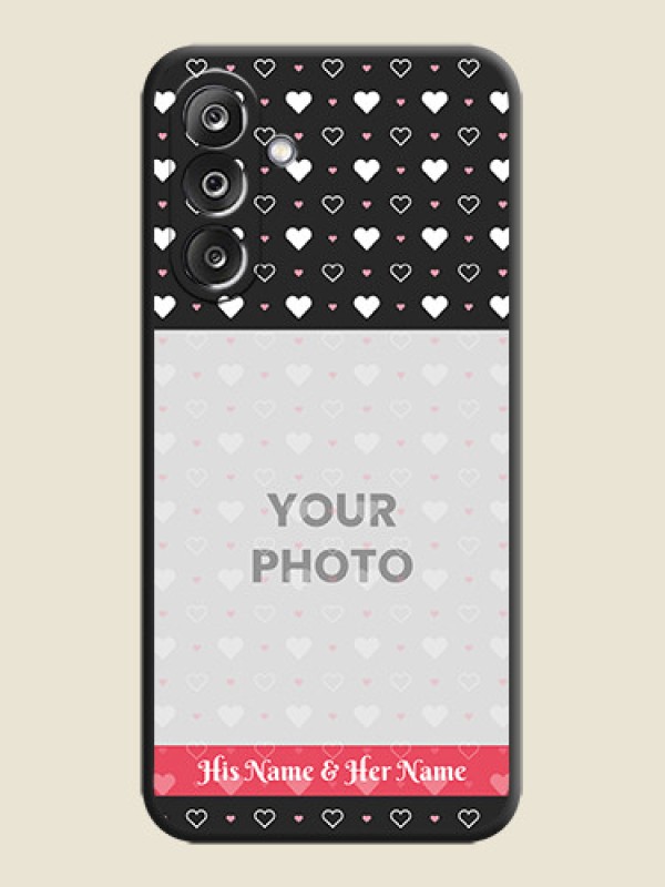 Custom White Color Love Symbols with Text Design on Photo On Space Black Custom Soft Matte Mobile Back Cover - Samsung Galaxy F36 5G - alternate view