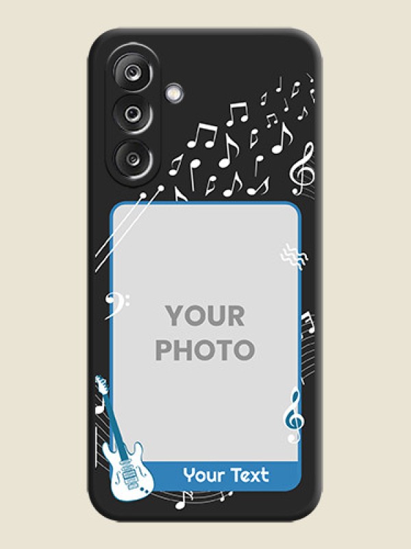 Custom Musical Theme Design with Text on Photo On Space Black Custom Soft Matte Mobile Back Cover - Samsung Galaxy F36 5G - alternate view