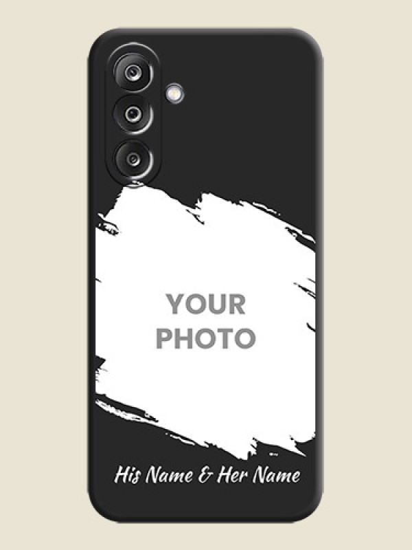 Custom Grunge Brush Strokes on Photo On Space Black Custom Soft Matte Mobile Back Cover - Samsung Galaxy F36 5G - alternate view