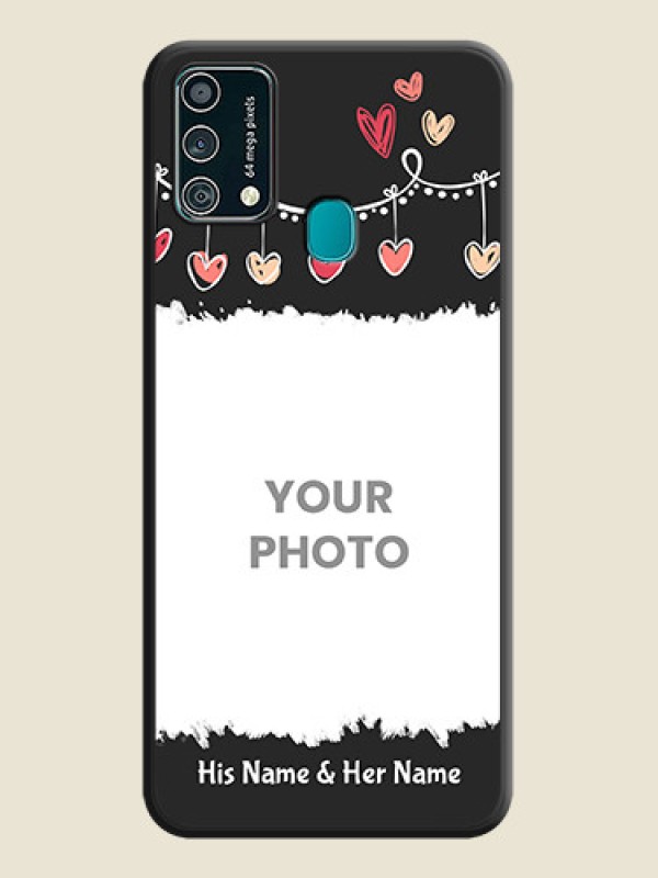 Custom Pink Love Hangings with Name on Space Black Custom Soft Matte Phone Cases - Galaxy F41 - alternate view