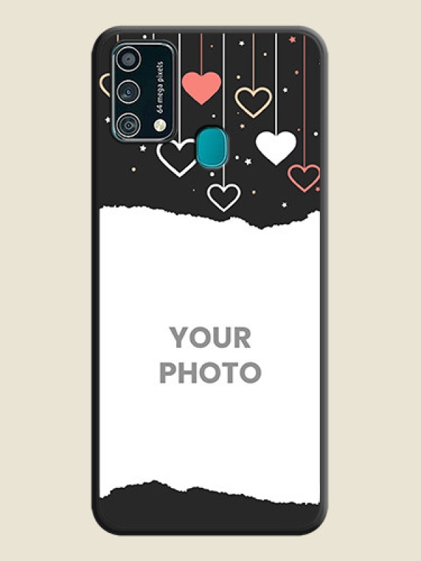 Custom Love Hangings with Splash Wave Picture on Space Black Custom Soft Matte Phone Back Cover - Galaxy F41 - alternate view