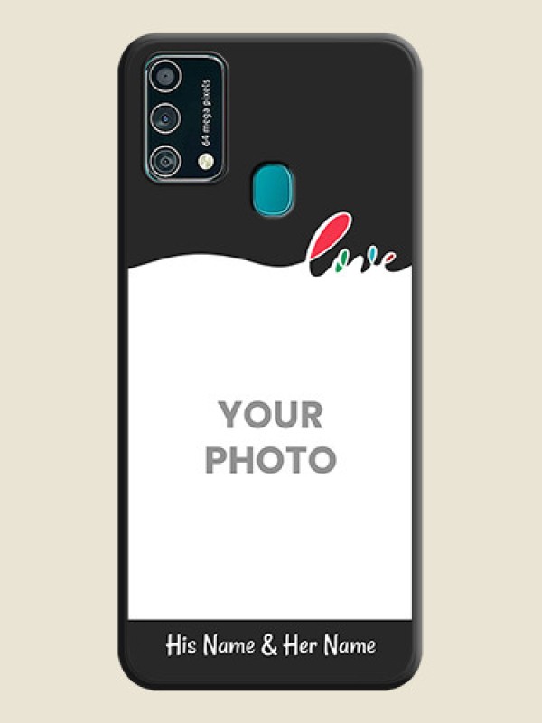 Custom Fall in Love Pattern with Picture on Photo on Space Black Soft Matte Mobile Case - Galaxy F41 - alternate view