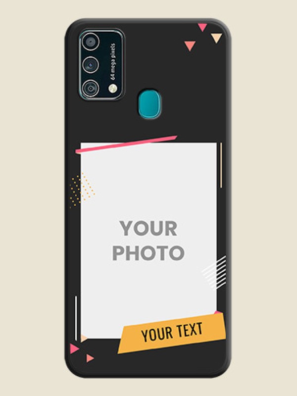 Custom Photo Frame with Triangle Small Dots on Photo on Space Black Soft Matte Back Cover - Galaxy F41 - alternate view