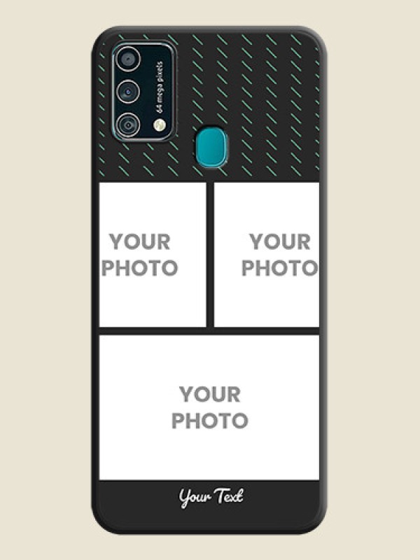 Custom Cross Dotted Pattern with 2 Image Holder  on Personalised Space Black Soft Matte Cases - Galaxy F41 - alternate view