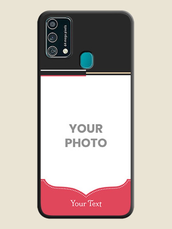 Custom Classic Plain Design with Name on Photo on Space Black Soft Matte Phone Cover - Galaxy F41 - alternate view
