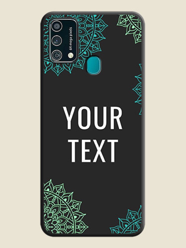 Custom Your Name with Floral Design on Space Black Custom Soft Matte Back Cover - Galaxy F41 - alternate view