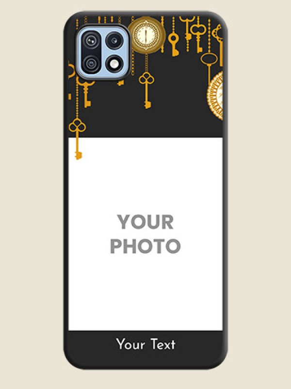 Custom Decorative Design with Text on Space Black Custom Soft Matte Back Cover - Galaxy F42 5G - alternate view