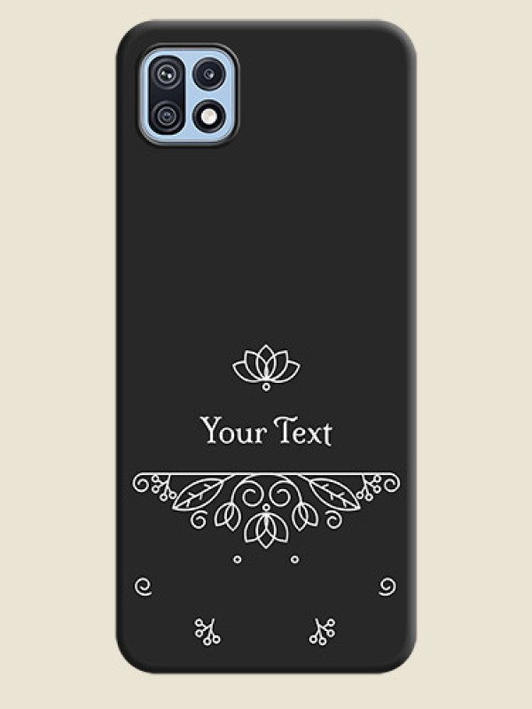 Custom Lotus Garden Custom Text On Space Black Personalized Soft Matte Phone Covers -Samsung Galaxy F42 5G - alternate view