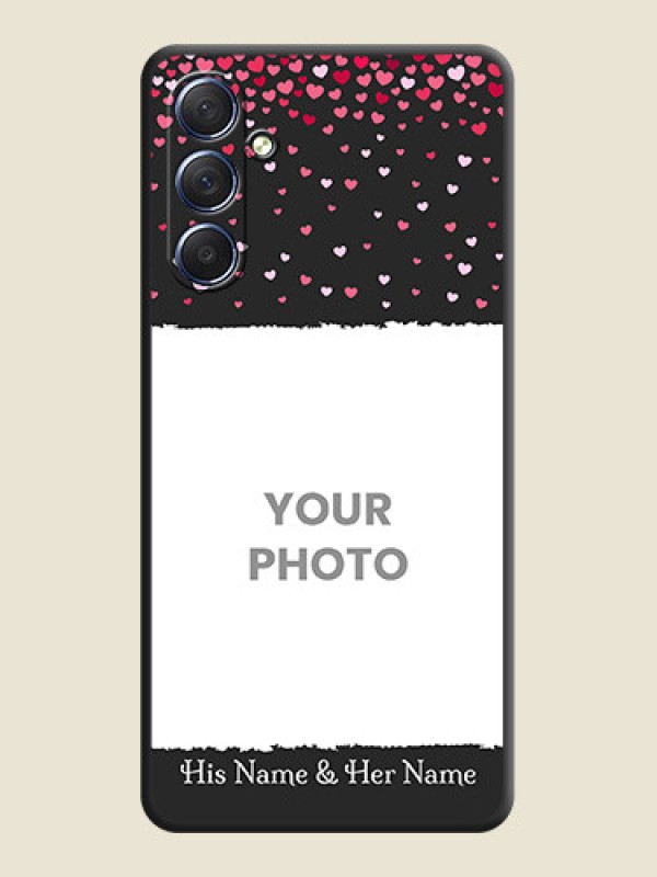 Custom Fall in Love with Your Partner - Photo on Space Black Soft Matte Phone Cover - Galaxy F54 5G - alternate view