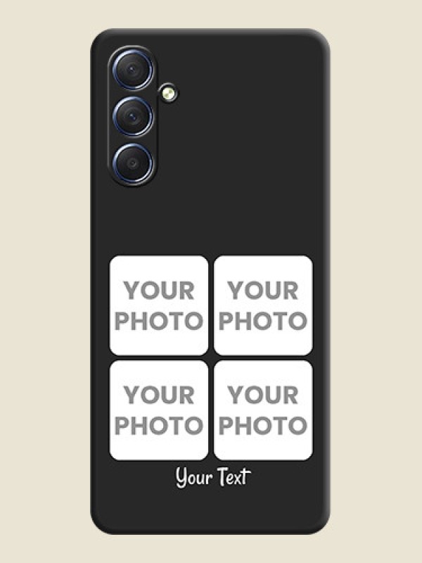 Custom Floral Art with 6 Image Holder - Photo on Space Black Soft Matte Mobile Case - Galaxy F54 5G - alternate view