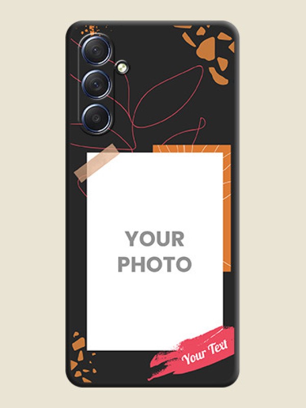 Custom Orange Photo Frame on Space Black Custom Soft Matte Phone Back Cover - Galaxy F54 5G - alternate view