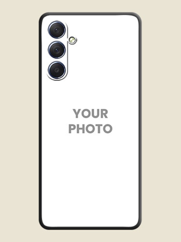 Custom Full Single Pic Upload On Space Black Personalized Soft Matte Phone Covers - Galaxy F54 5G - alternate view