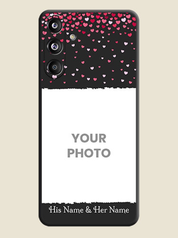 Custom Fall in Love with Your Partner on Photo On Space Black Custom Soft Matte Mobile Back Cover - Galaxy F55 5G - alternate view
