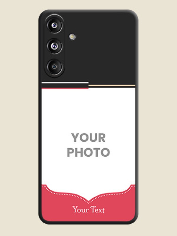 Custom Classic Plain Design with Name On Space Black Custom Soft Matte Mobile Back Cover - Galaxy F55 5G - alternate view