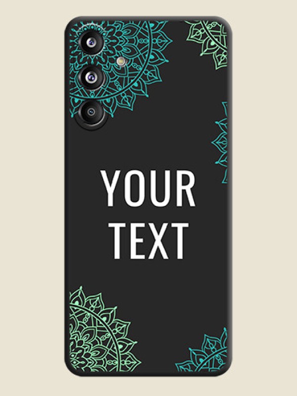 Custom Your Name with Floral Design On Space Black Custom Soft Matte Mobile Back Cover - Galaxy F55 5G - alternate view