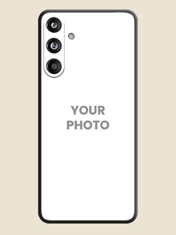 Custom Full Single Pic Upload On Space Black Custom Soft Matte Mobile Back Cover - Galaxy F55 5G - alternate view