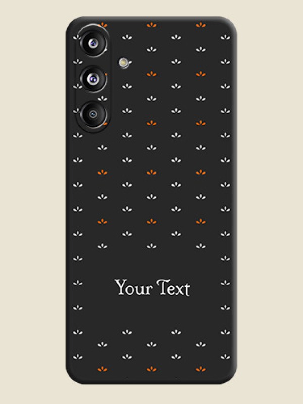 Custom Simple Pattern With Custom Text On Space Black Custom Soft Matte Mobile Back Cover - Galaxy F55 5G - alternate view