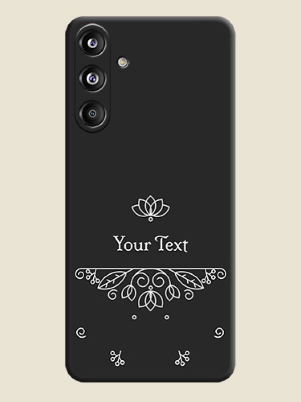 Custom Lotus Garden Custom Text On Space Black Custom Soft Matte Mobile Back Cover - Galaxy F55 5G - alternate view