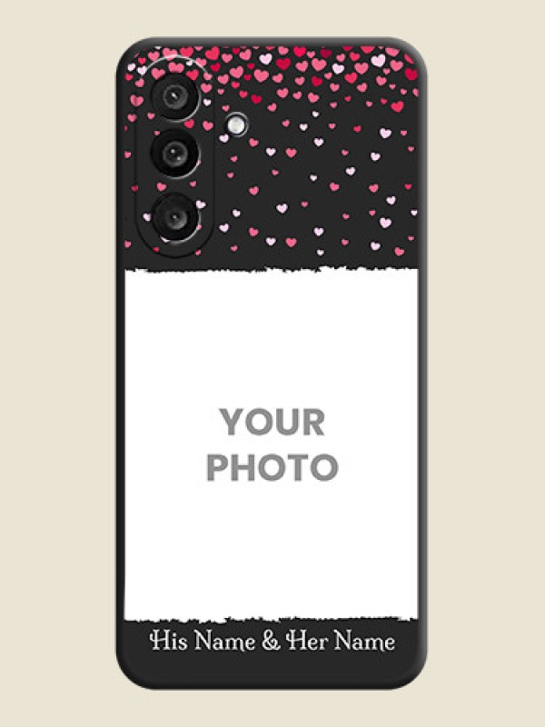 Custom Fall in Love with Your Partner on Photo On Space Black Custom Soft Matte Mobile Back Cover - Samsung Galaxy F56 5G - alternate view
