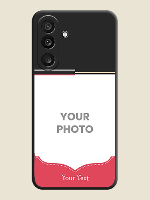Custom Classic Plain Design with Name On Space Black Custom Soft Matte Mobile Back Cover - Samsung Galaxy F56 5G - alternate view