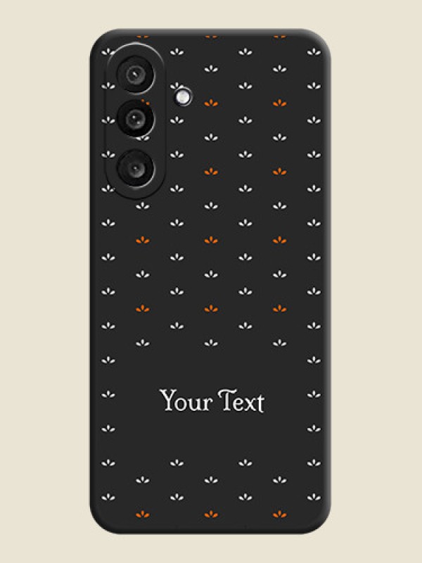 Custom Simple Pattern With Custom Text On Space Black Custom Soft Matte Mobile Back Cover - Samsung Galaxy F56 5G - alternate view