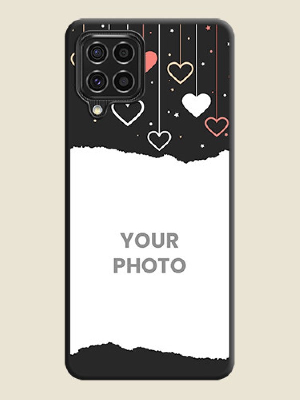 Custom Love Hangings with Splash Wave Picture on Space Black Custom Soft Matte Phone Back Cover - Galaxy F62 - alternate view