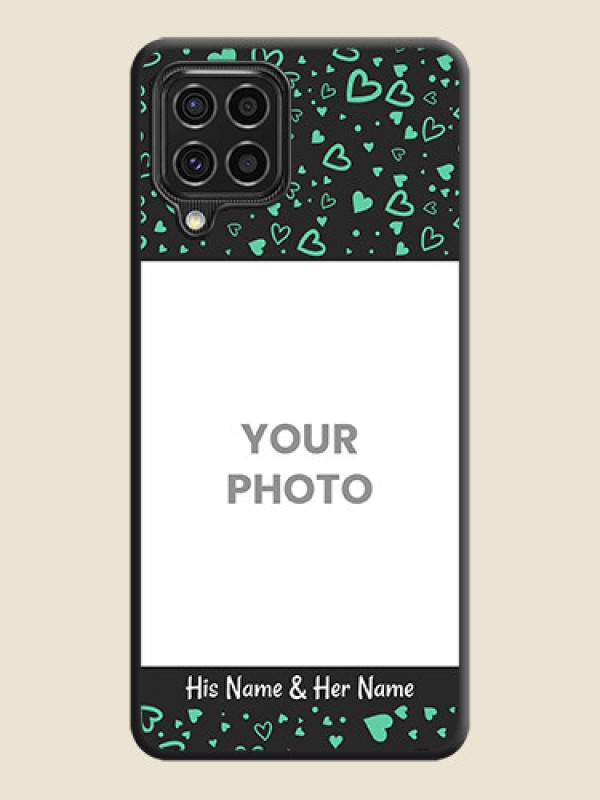 Custom Sea Green Indefinite Love Pattern on Photo on Space Black Soft Matte Mobile Cover - Galaxy F62 - alternate view