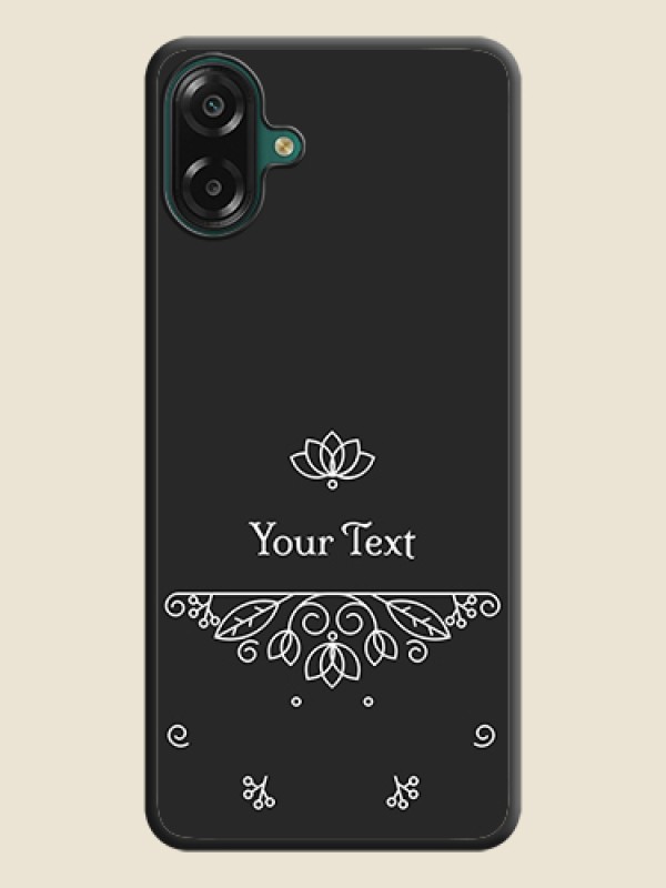 Custom Lotus Garden Custom Text On Space Black Custom Soft Matte Mobile Back Cover - Samsung Galaxy F70e 5G - alternate view
