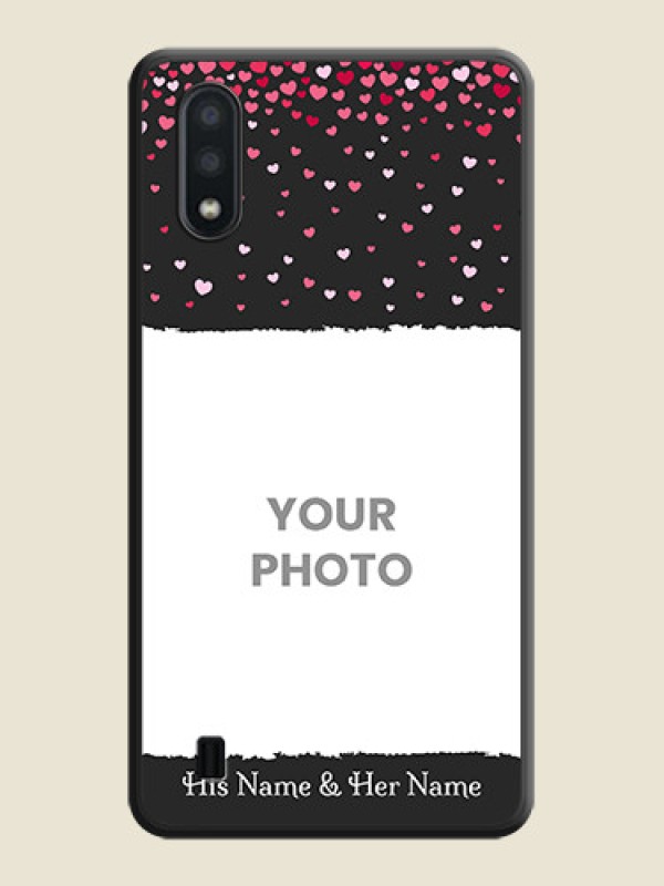 Custom Fall in Love with Your Partner  on Photo on Space Black Soft Matte Phone Cover - Galaxy M01 - alternate view