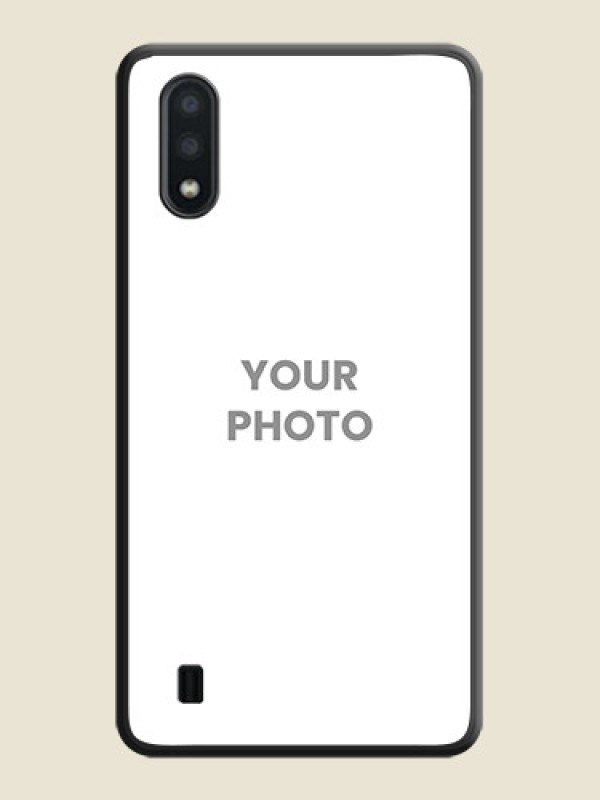 Custom Full Single Pic Upload On Space Black Personalized Soft Matte Phone Covers -Samsung Galaxy M01 - alternate view