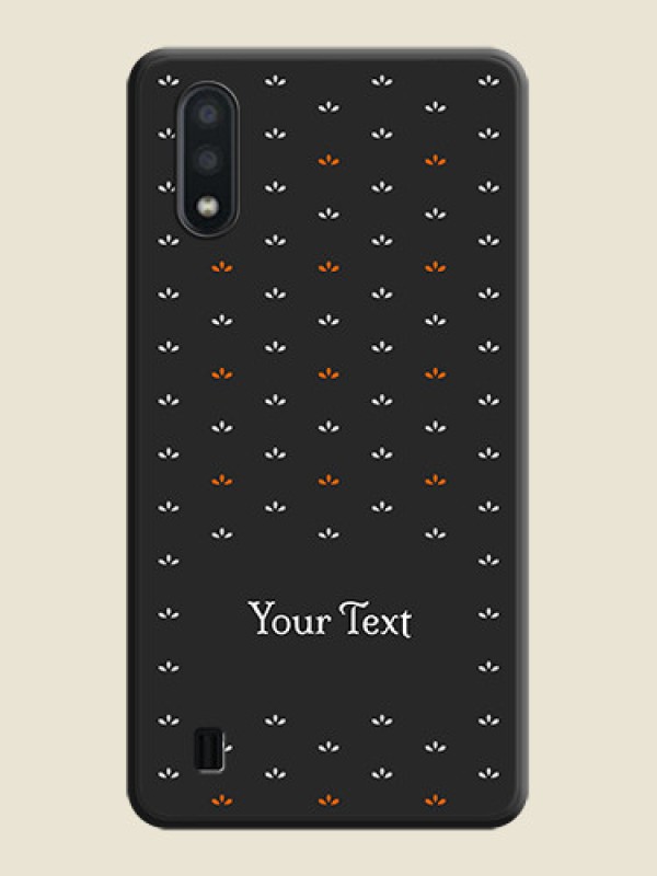 Custom Simple Pattern With Custom Text On Space Black Personalized Soft Matte Phone Covers -Samsung Galaxy M01 - alternate view