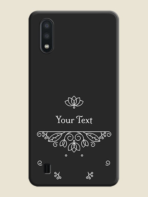 Custom Lotus Garden Custom Text On Space Black Personalized Soft Matte Phone Covers -Samsung Galaxy M01 - alternate view