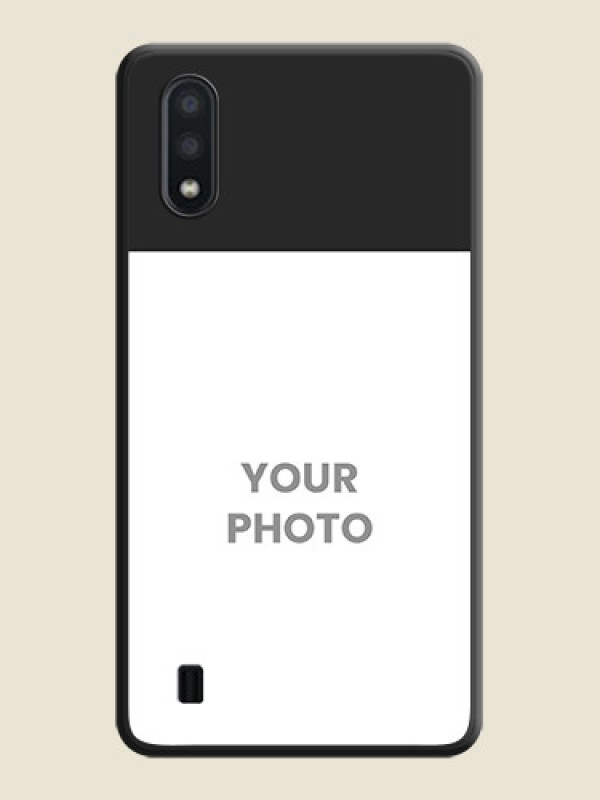 Custom Image Upload With Space Black Color On Custom Soft Matte Mobile Back Cover - Samsung Galaxy M01 - alternate view