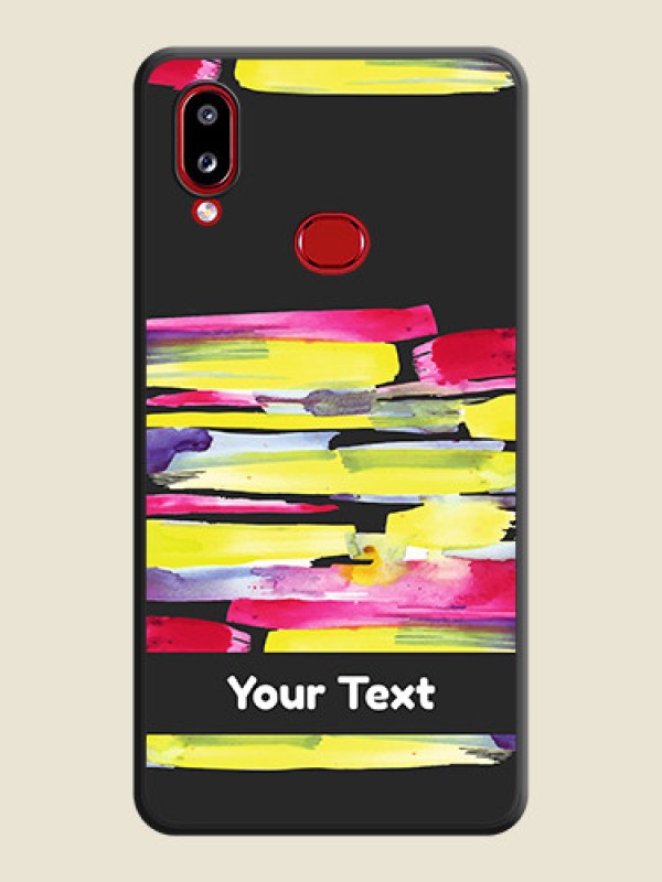 Custom Brush Coloured on Space Black Personalized Soft Matte Phone Covers - Samsung Galaxy M01s - alternate view