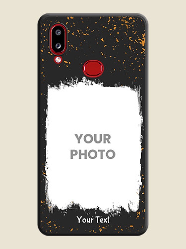 Custom Spray Free Design on Photo on Space Black Soft Matte Phone Cover - Samsung Galaxy M01s - alternate view