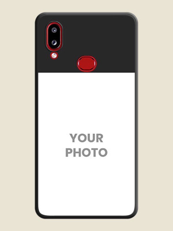 Custom Image Upload With Space Black Color On Custom Soft Matte Mobile Back Cover - Samsung Galaxy M01S - alternate view