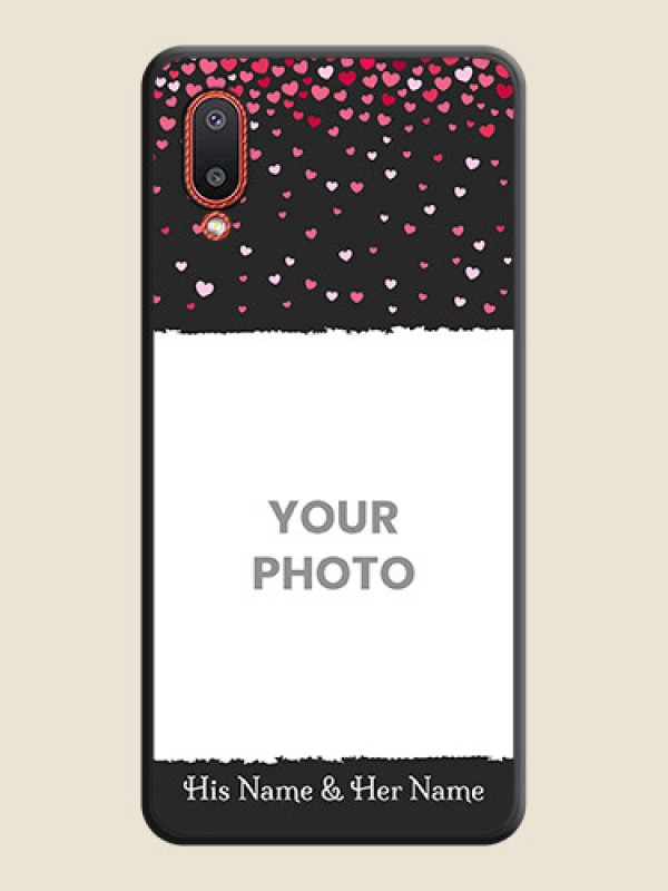 Custom Fall in Love with Your Partner  on Photo on Space Black Soft Matte Phone Cover - Galaxy M02 - alternate view