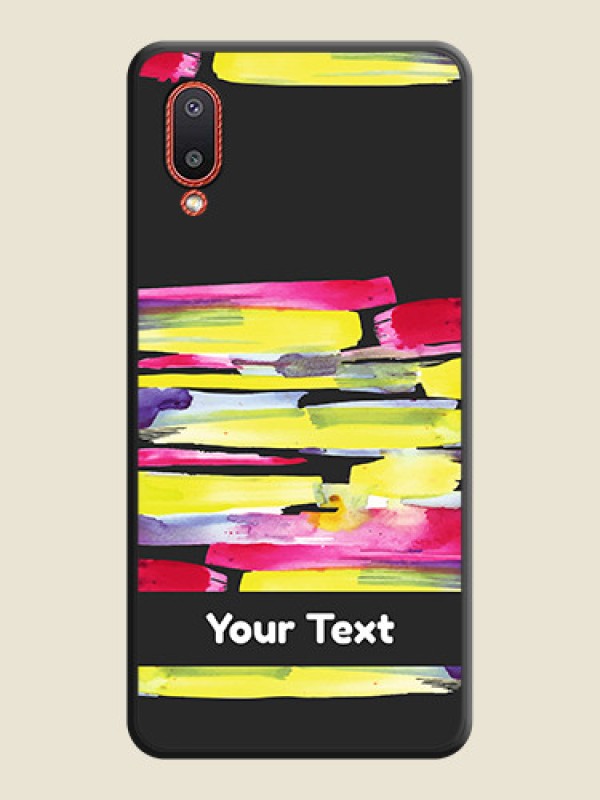 Custom Brush Coloured on Space Black Personalized Soft Matte Phone Covers - Galaxy M02 - alternate view