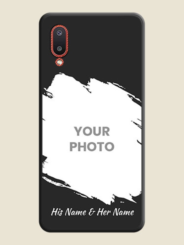 Custom Grunge Brush Strokes on Photo on Space Black Soft Matte Back Cover - Galaxy M02 - alternate view