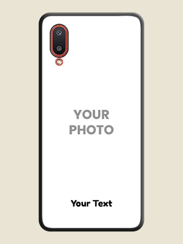 Custom Full Single Pic Upload With Text On Space Black Personalized Soft Matte Phone Covers -Samsung Galaxy M02 - alternate view