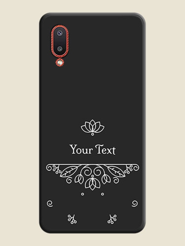 Custom Lotus Garden Custom Text On Space Black Personalized Soft Matte Phone Covers -Samsung Galaxy M02 - alternate view