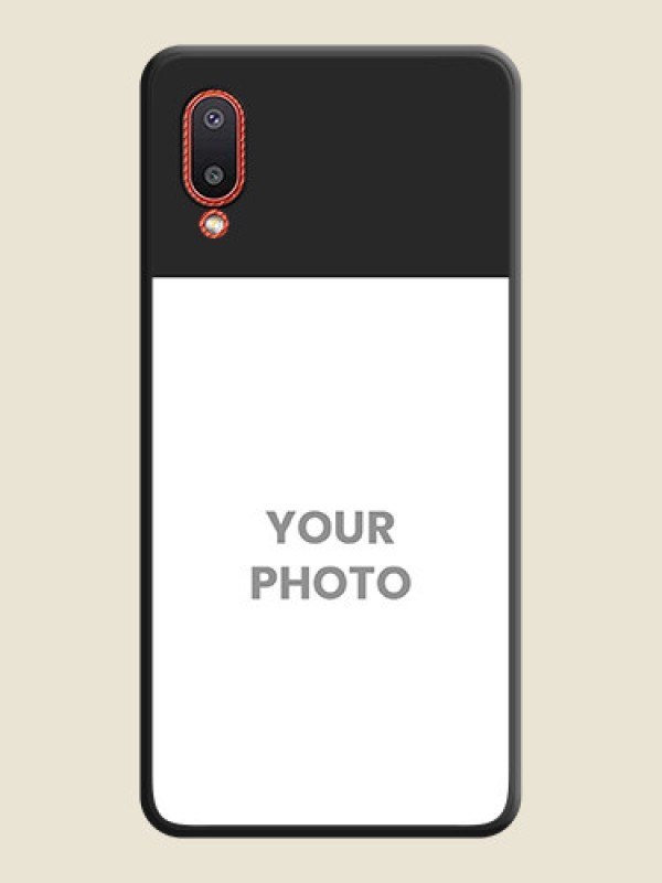 Custom Image Upload With Space Black Color On Custom Soft Matte Mobile Back Cover - Samsung Galaxy M02 - alternate view