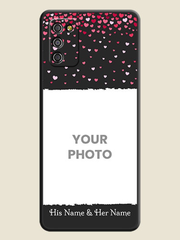 Custom Fall in Love with Your Partner  on Photo on Space Black Soft Matte Phone Cover - Galaxy M02s - alternate view