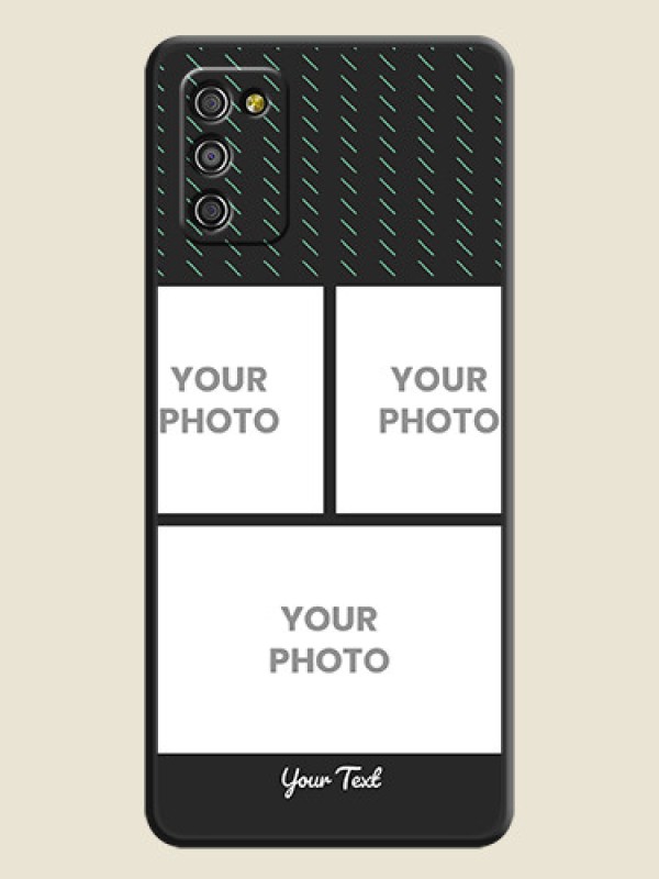 Custom Cross Dotted Pattern with 2 Image Holder  on Personalised Space Black Soft Matte Cases - Galaxy M02s - alternate view