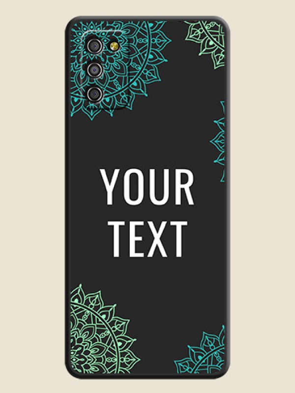 Custom Your Name with Floral Design on Space Black Custom Soft Matte Back Cover - Galaxy M02s - alternate view