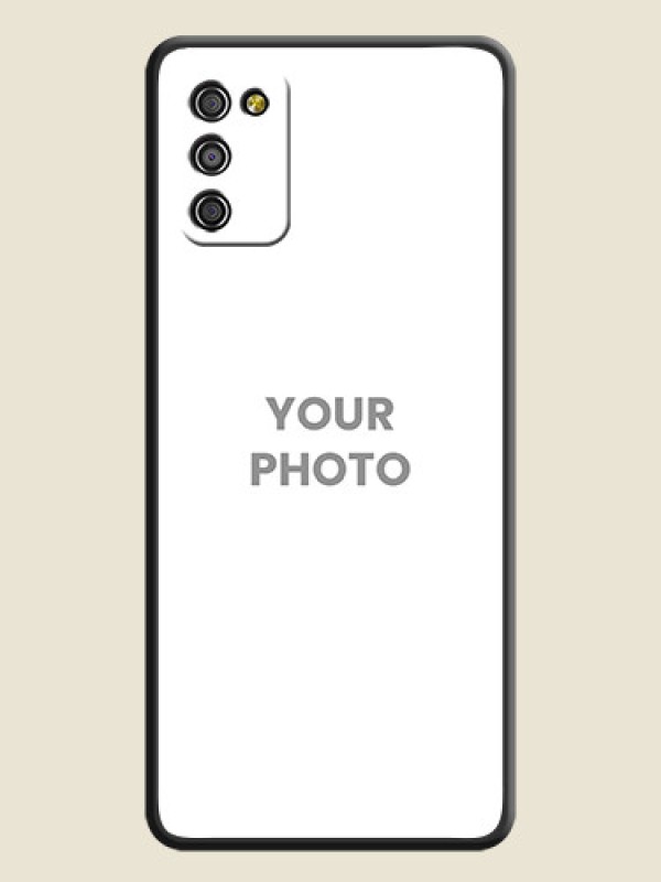 Custom Full Single Pic Upload On Space Black Personalized Soft Matte Phone Covers -Samsung Galaxy M02S - alternate view