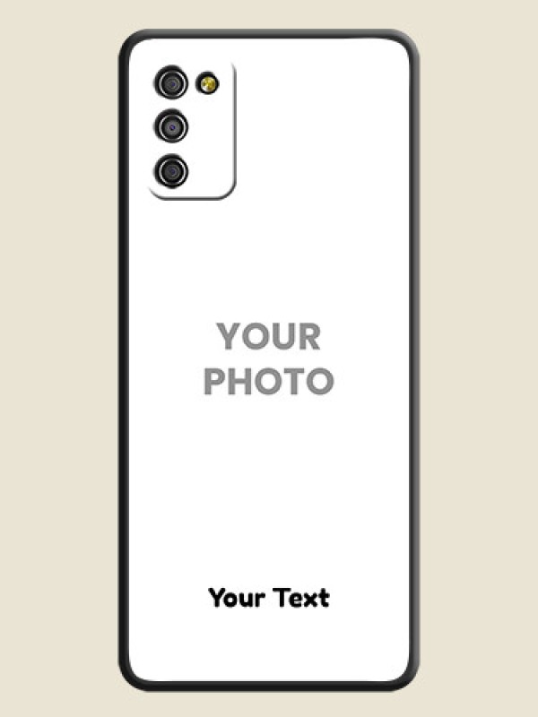 Custom Full Single Pic Upload With Text On Space Black Personalized Soft Matte Phone Covers -Samsung Galaxy M02S - alternate view